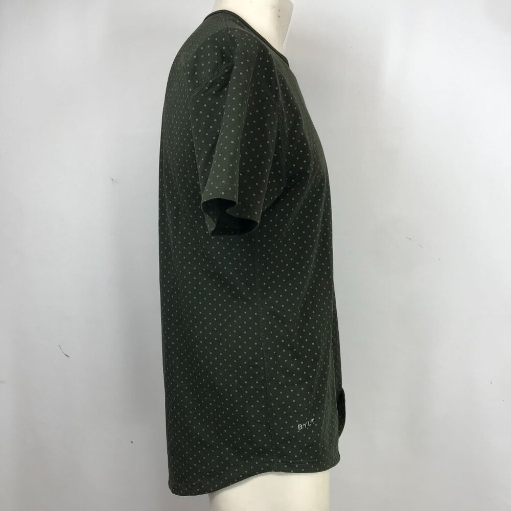 BYLT -  MEN'S MEDIUM -OLIVE SHORT SLEEVE CREW NECK COTTON BLEND TEE - Picture 4 of 7